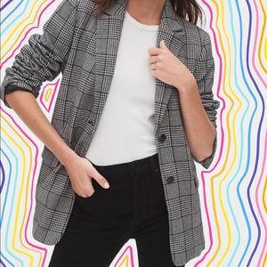 Boyfriend plaid blazer